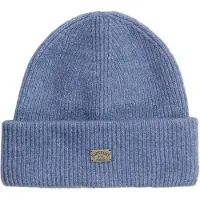 Superdry Femme Bonnet en Maille Côtelée Light Blue Taille: 1Taille