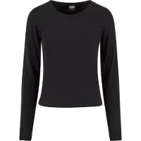 Urban Classics T-shirt manches longues de - Basic Super Slim - Haut Manches Longues - L - XL - pour Femme - noir - Taille XL
