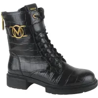 Mexx Kimberley Glad Veterschoenen Hoog - Zwart - Maat 37