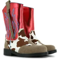Shoesme Veterschoen hoog Lange Laarzen - Cognac - Maat 31