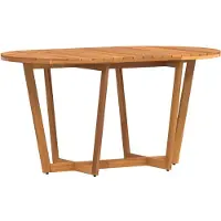 vidaXL Table de jardin ovale 150x90x75 cm en bois massif d'acacia