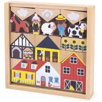 Janod Cross Roads Countryside Blocks Multicolore Enfants