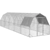 vidaXL Poulailler avec toit 2,5x10x2,25 m Acier galvanisé