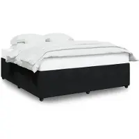 vidaXL Cadre de lit sans matelas noir 200x200 cm velours