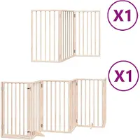 vidaXL Porte pour chien 9 pièces avec porte Pliable 450 cm bois de peuplier