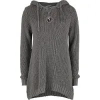 Black premium by emp Pull tricoté de - Pull Tricoté Avec Capuche & Laçage - S - XXL - pour Femme - beige - Taille XL