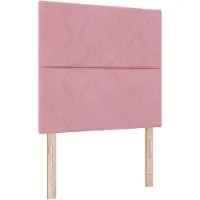 vidaXL LED Tête de lit rose 90 cm velours