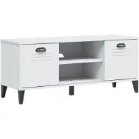 vidaXL Banc à chaussures VIKEN blanc 106x35x45 cm bois massif de pin