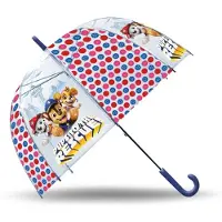Kids Euroswan Unisexe, Parapluie, Parasolka przezroczysta manualna 46cm Psi Patrol PAW PATROL PW20001, Transparent