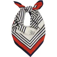 Kazar Foulard crème / bleu foncé / rouge