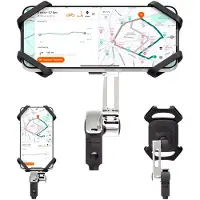 CASR Support Smartphone Universel pour guidons avec bras pour mobilité Noir