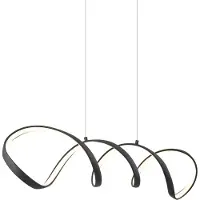 QAZQA Suspension design noire 100 cm LED incluse à intensité variable en 3 positions - Wokkel