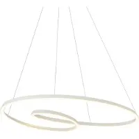 QAZQA Suspension scandinave beige 110cm avec LED à intensité variable en 3 étapes - Circuit