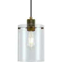 QAZQA Suspension design bronze avec verre transparent - Domo
