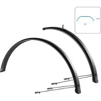 Wag Aluminium Fenders Set Trekking 55 27.5-29´´ X 55 Mm Argenté 27.5-29´´