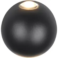 TRIO Luminaires LED Applique murale extérieure Avisio 246760232, aluminium moulé noir mat, 2x 2 W incl. (IP54)