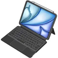 MW Etui clavier Azerty Quick Note pour iPad Air 11" M2 2024 et iPad Air 10.9" 4ème génération 5ème génération 2020 et 2022 Noir
