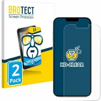 BROTECT Protection Clair (2 pcs, Apple iPhone 14 Plus), Téléphone portable : film de protection, Transparent