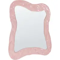 Beliani Miroir PENCRAN 60 cm 80 cm Bois Rose