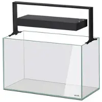 Aquael Aquarium UltraScape 60 avec éclairage LED, env. 64 l, verre OPTI, verre blanc, sans meuble de rangement, couleur forêt
