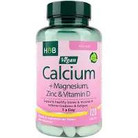 Holland & Barrett Vegan Calcium Magnésium Zinc + Vitamine D3 - 120 comprimés