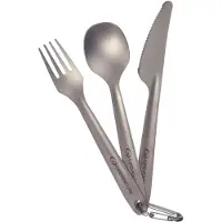 Lifeventure Titan Set de couverts super légers Argent Argent One Size