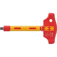 Wera 05005122001 410 I VDE B RA VDE Tournevis Adaptateur Isolé Avec Poignée En T Et Fonction Cliquet - 3/8"
