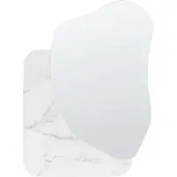 Beliani Miroir ARVERT 60 cm 80 cm Marbre blanc