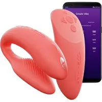 We-vibe Chorus Vibromasseur Connecté et Télécommandé pour Couple - Corail