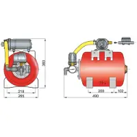 VETUS Pressurized Freshwater System 19l 24v Rouge