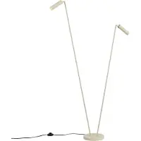 QAZQA Lampadaire moderne beige 2 lumières GU10 35mm - Thomas
