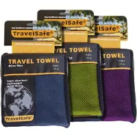 Travelsafe Serviette de Voyage Microfibre L, bleu