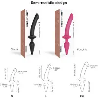 Strap-On-Me Switch Plug-in Gode Double Dino L