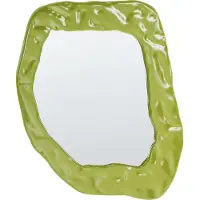 Beliani Miroir MARTYRE 57 cm 74 cm Bois Vert