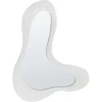 Beliani Miroir GUICLAN 61 cm 83 cm Bois Blanc