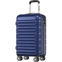TRVLMORE Valise - - Bagage à main - 54x36x20cm - 38L - Bleu foncé