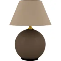 Globen Lighting Lampe de Table , IRIS, dimmable, Brun / rouille, Salon / séjour, Tissu / textile, Design