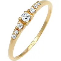 Elli DIAMONDS Bague 'Verlobungsring Diamanten' or
