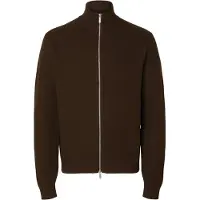 Selected Vestes en maille brun foncé