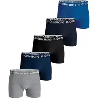 Björn Borg Boxers - 5 Pack - Bleu/Noir/Gris - - 15-16 ans (170-176) - Boxers