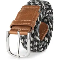 INDICODE JEANS Ceinture ' Anders ' gris / noir / blanc