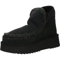 Mou pour femme. MU.FW681000A Bottines en cuir Mini Eskimo Platform noir (36), 8 à 10 cm, Aucun, Casuel