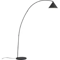 QAZQA Lampadaire rétro noir avec intérieur blanc - Triangolo
