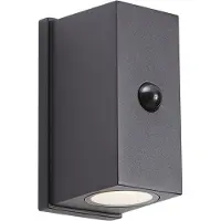 QAZQA Applique murale noire Capteur Lux Magnétique Incl. LED Rechargeable - Baleno