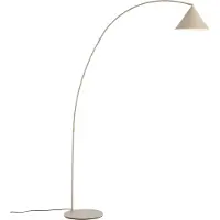 QAZQA Lampadaire rétro beige avec intérieur blanc - Triangolo