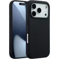 Accezz Coque Liquid Silicone avec MagSafe Apple iPhone 17 Pro - Noir