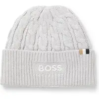 BOSS Bonnet en maille torsadée avec logo brodé pour enfant