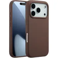 Accezz Coque Liquid Silicone avec MagSafe Apple iPhone 17 Pro - New Tea Brown