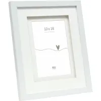 Deknudt Frames Deknudt S65KK1 Cadre photo blanc double pasparta 13x18 cm