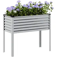 vidaXL Jardinière de jardin 100 x 45 x 90 cm Acier galvanisé